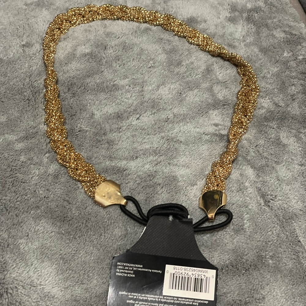 Gold, braided headband